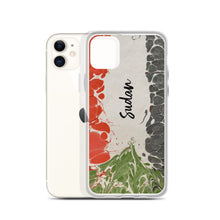 Load image into Gallery viewer, Sudanese flag in ebru - Clear Case for iPhone®