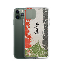 Load image into Gallery viewer, Sudanese flag in ebru - Clear Case for iPhone®