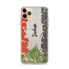 Load image into Gallery viewer, Sudanese flag in ebru - Clear Case for iPhone®
