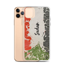 Load image into Gallery viewer, Sudanese flag in ebru - Clear Case for iPhone®