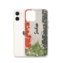 Load image into Gallery viewer, Sudanese flag in ebru - Clear Case for iPhone®