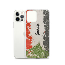 Load image into Gallery viewer, Sudanese flag in ebru - Clear Case for iPhone®