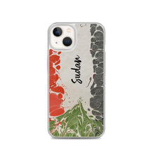 Load image into Gallery viewer, Sudanese flag in ebru - Clear Case for iPhone®