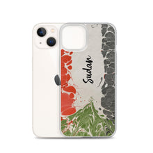 Load image into Gallery viewer, Sudanese flag in ebru - Clear Case for iPhone®