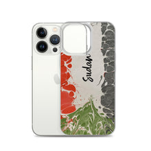 Load image into Gallery viewer, Sudanese flag in ebru - Clear Case for iPhone®