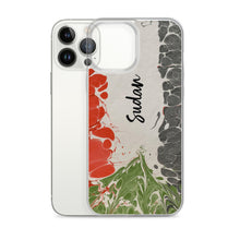 Load image into Gallery viewer, Sudanese flag in ebru - Clear Case for iPhone®