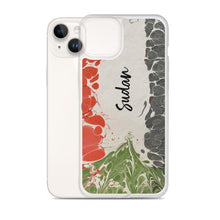 Load image into Gallery viewer, Sudanese flag in ebru - Clear Case for iPhone®