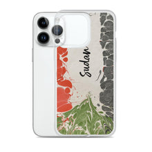 Load image into Gallery viewer, Sudanese flag in ebru - Clear Case for iPhone®