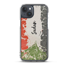Load image into Gallery viewer, Sudanese flag in ebru - Clear Case for iPhone®
