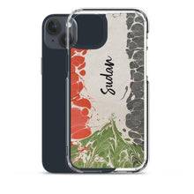 Load image into Gallery viewer, Sudanese flag in ebru - Clear Case for iPhone®