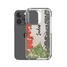 Load image into Gallery viewer, Sudanese flag in ebru - Clear Case for iPhone®