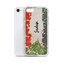 Load image into Gallery viewer, Sudanese flag in ebru - Clear Case for iPhone®