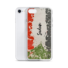 Load image into Gallery viewer, Sudanese flag in ebru - Clear Case for iPhone®