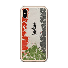 Load image into Gallery viewer, Sudanese flag in ebru - Clear Case for iPhone®