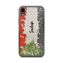 Load image into Gallery viewer, Sudanese flag in ebru - Clear Case for iPhone®