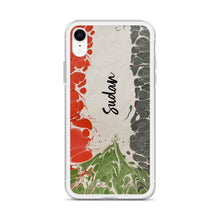 Load image into Gallery viewer, Sudanese flag in ebru - Clear Case for iPhone®