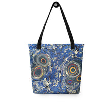 Load image into Gallery viewer, Tote bag with our galaxy ebru design

