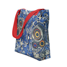 Load image into Gallery viewer, Tote bag with our galaxy ebru design
