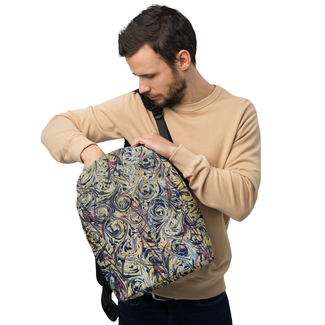 Ebru Bird's nest abstract backpack